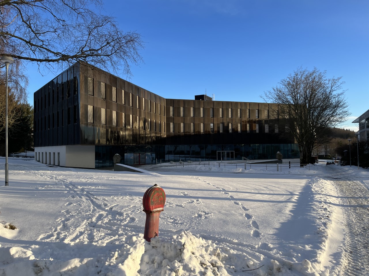 Oversiktsbilde Elise Ottesen-Jensens Hus i snø