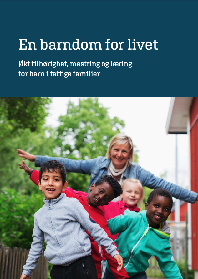 Forsiden av en rapport med tittel "En barndom for livet"