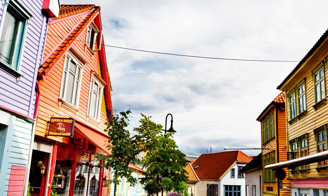 Bilde av fargegaten i Stavanger