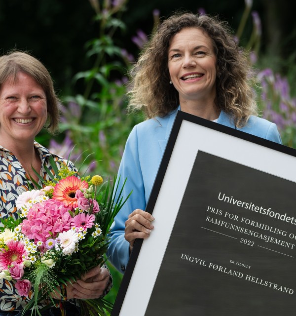 Ingvil Hellstrand får Universitetsfondets formidlingspris
