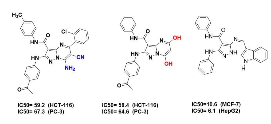 Chemical structures of novel cyclin-dependent kinase inhibitors 