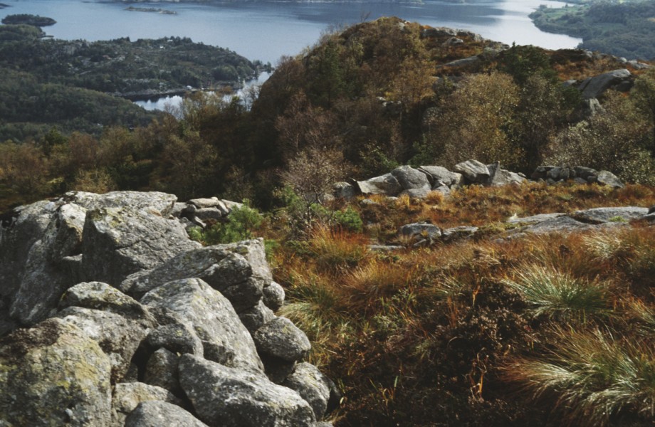 deler av bygdeborgen på Storaberget i Sandnes