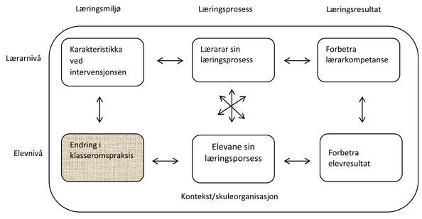 Figur av  integrerte læringsprosessar for lærar og elevar